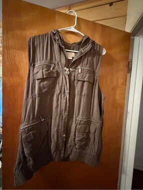 Woman’s utility vest hooded Michael kors